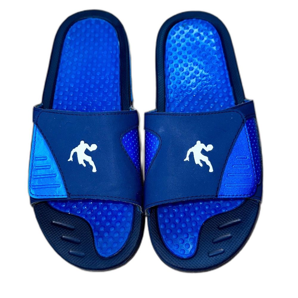 AND1 Navy and Blue Slides - Men's Size 8